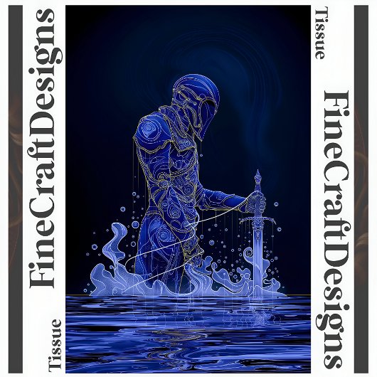 剣の切り離し右150の青いノーブルナイト 薄葉紙