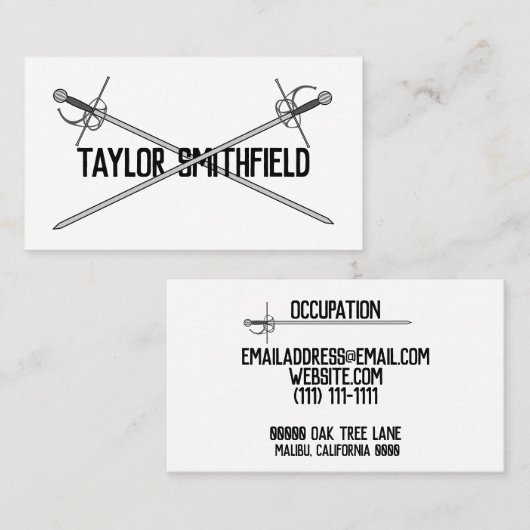 剣の名刺 名刺 (正面/裏面)