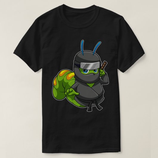 剣の忍者の毛虫 Tシャツ (デザイン正面)