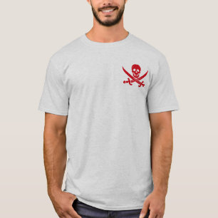 剣の海賊海賊旗のTシャツ Tシャツ