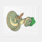 剣の蛇 フリースブランケット (正面(横))