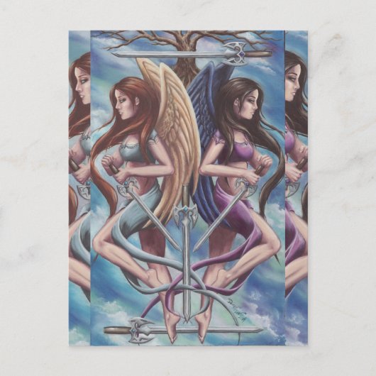 剣の郵便はがきのタロットの郵便はがきの5 ポストカード (正面)