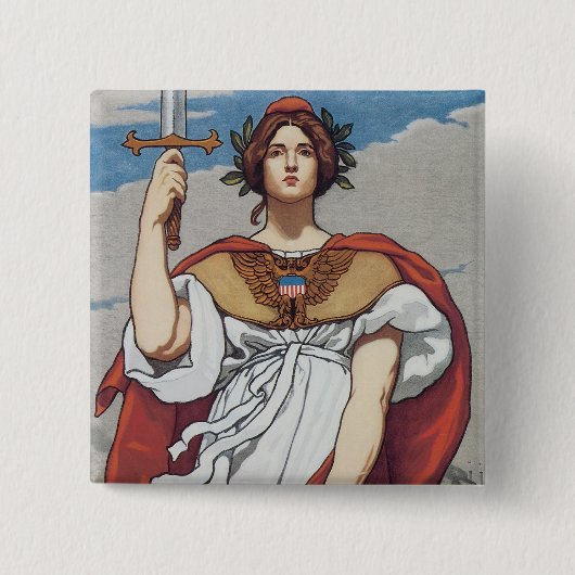 剣は描海軍が守る 缶バッジ (正面)