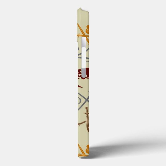 剣を交えた海賊スカル Case-Mate iPhoneケース (裏面 / 左)