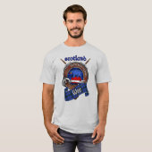 剣を使用したワイアクランバッジ Tシャツ (正面フル)