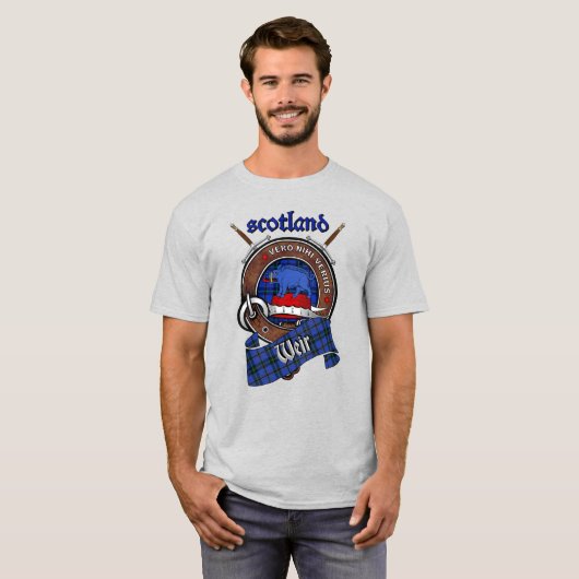 剣を使用したワイアクランバッジ Tシャツ (正面フル)