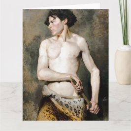 剣を抜く 絵画の美術葉書 カード