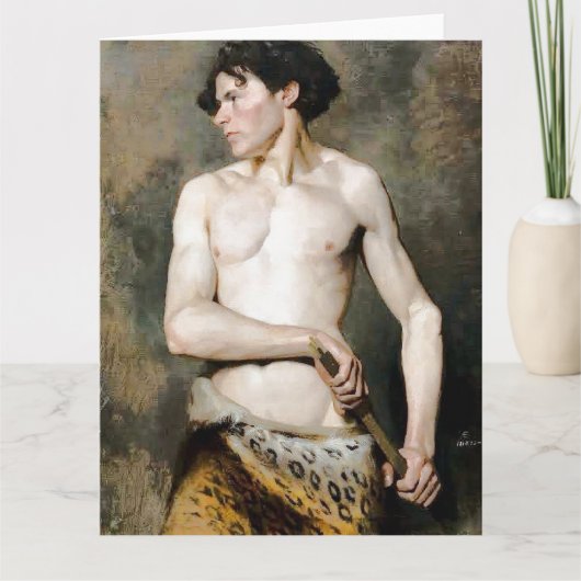 剣を抜く Fine Art 挨拶カード カード (正面)