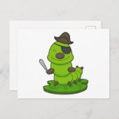 剣を持った海賊のイモムシ ポストカード (正面/裏面)