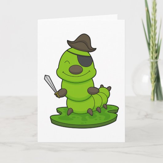 剣を持った海賊のケータピラー カード (正面)