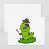 剣を持った海賊のケータピラー ポストカード (正面/裏面)