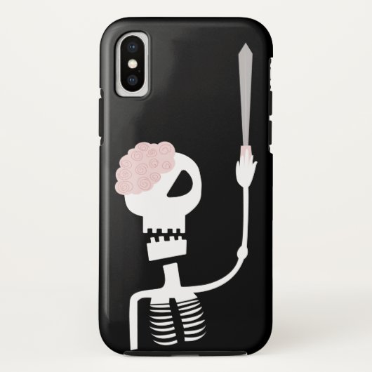 剣を持つハロウィンのスケルトン Case-Mate iPhoneケース (裏面)