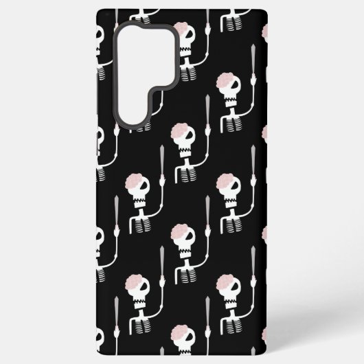 剣を持つハロウィンのスケルトン SAMSUNG GALAXYケース (裏面)
