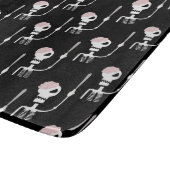 剣を持つハロウィーンのスケルトン カッティングボード (角)