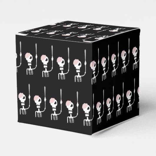 剣を持つハロウィーンのスケルトン フェイバーボックス (正面サイド)