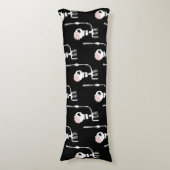 剣を持つハロウィーンのスケルトン ボディピロー (正面縦)