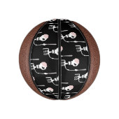 剣を持つハロウィーンのスケルトン ミニバスケットボール (縦)