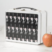 剣を持つハロウィーンのスケルトン メタルランチボックス (インサイチュ)