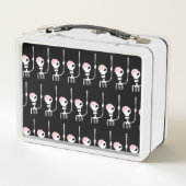 剣を持つハロウィーンのスケルトン メタルランチボックス (裏面)