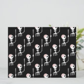 剣を持つハロウィーンのスケルトン 招待状 (スタンド正面)