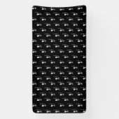 剣を持つハロウィーンのスケルトン 横断幕 (縦)