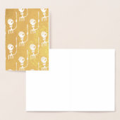 剣を持つハロウィーンのスケルトン 箔カード (ディスプレー)