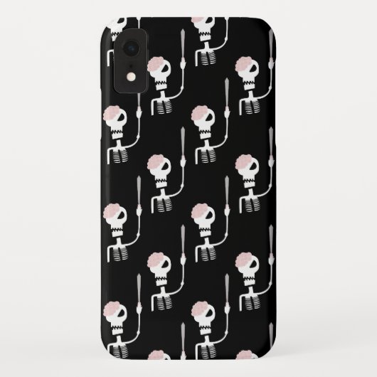 剣を持つハロウィーンのスケルトン Case-Mate iPhoneケース (裏面)