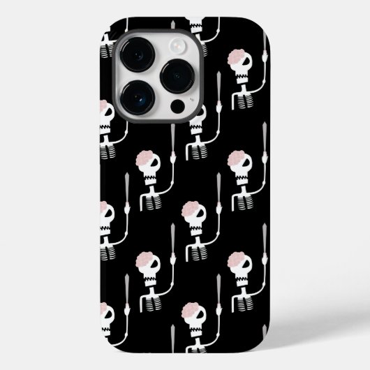 剣を持つハロウィーンのスケルトン Case-Mate iPhoneケース (裏面)