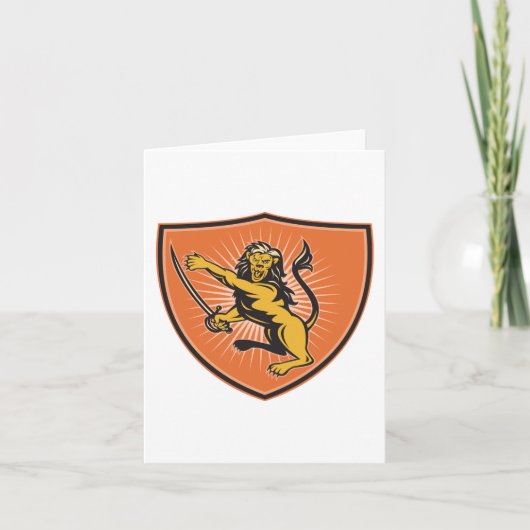 剣を持つライオン カード (正面)