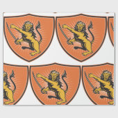 剣を持つライオン ラッピングペーパー (フラット)