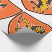 剣を持つライオン ラッピングペーパー