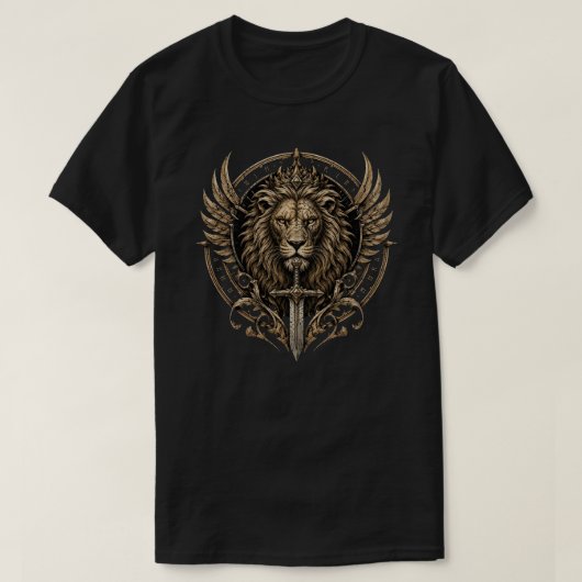 剣を持つライオン Tシャツ (デザイン正面)
