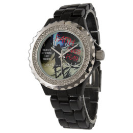 剣を持つ戦士の女の子との恐怖の監視に対する信仰 腕時計