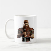 剣を持つ戦士 コーヒーマグカップ (左)