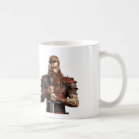 剣を持つ戦士 コーヒーマグカップ (右)