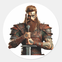 剣を持つ戦士 ラウンドシール