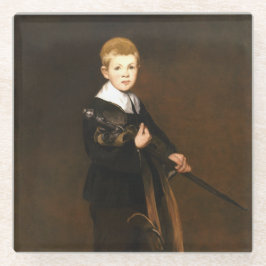 剣を持つ男の子（Edouard Manet著） ガラスコースター