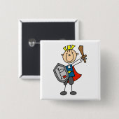 剣を持つ白馬の王子様 缶バッジ (正面&裏面)