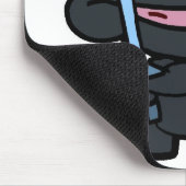 剣を持つ黒い忍者単語無し マウスパッド (コーナー)