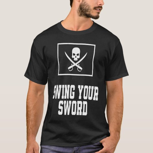 剣を振るヴィンテージ Tシャツ (正面)