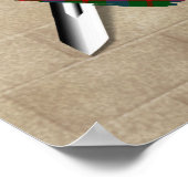 剣を越えたアグニュー藩バッジ18x24 ポスター (角)