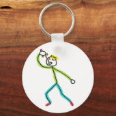 剣を飲むスティックマン キーホルダー (裏面)