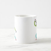 剣を飲むスティックマン コーヒーマグカップ (中央)