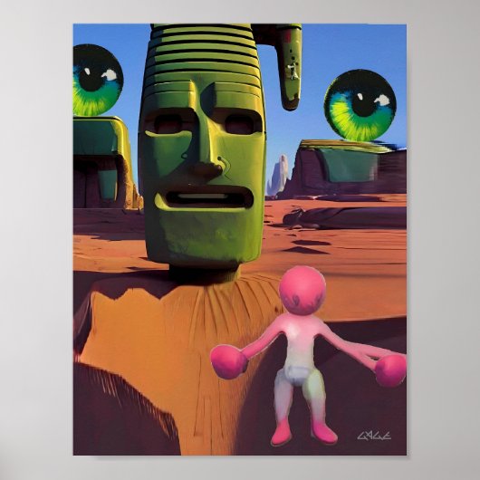 剣ゲージのまわりにの子宮が岩の上に ポスター (正面)