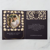 剣シールド中世ファンタジーモノグラム結婚ズ サンキューカード (内部)