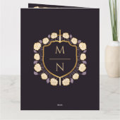 剣シールド中世ファンタジーモノグラム結婚ズ サンキューカード (裏面)