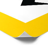 剣フェンシング付きフェンサーブラックシルエットカスタム ポスター (角)