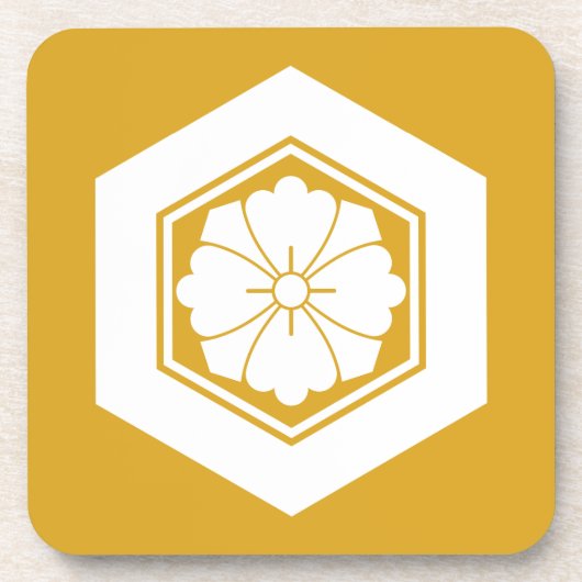 剣亀の角花 コースター (正面)