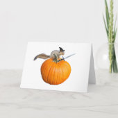 剣付きリス（ハロウィーン用カボチャカード） カード (正面)