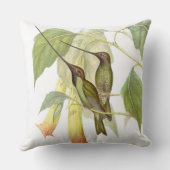 剣勘定書を出されたハチドリの鳥の花の装飾用クッション クッション (裏面)